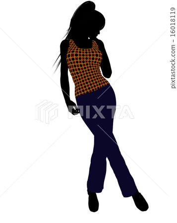 Casual Woman Illustration Silhouette 16018119