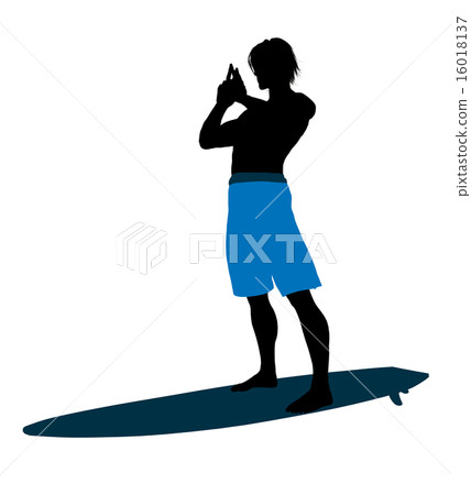 Surfer Silhouette Illustration 16018137