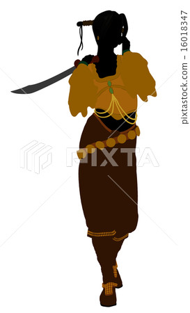 Female Pirate Silhouette 16018347