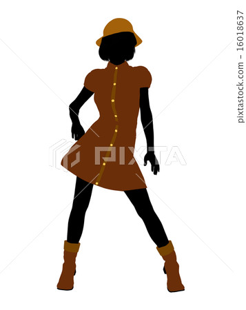 Casual Woman Illustration Silhouette Casual Woman Illustration Silhouette 16018637
