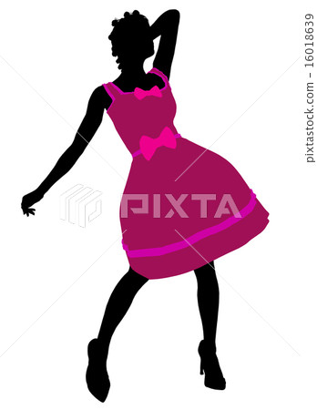 African American Teenager Illustration Silhouette African American Teenager Illustration Silhouette 16018639