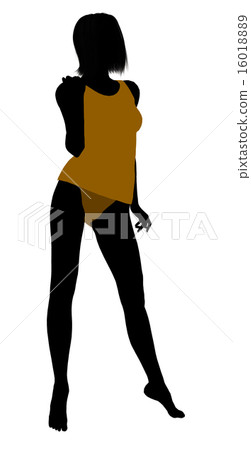 Woman Lingerie Silhouette Woman Lingerie Silhouette 16018889