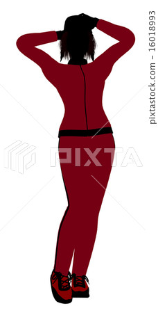 Female Jogger Illustration Silhouette 16018993