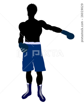 African American Male Boxer Illustration Silhouette 16019029