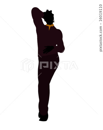 African American Casual Woman Illustration Silhouette 16019110