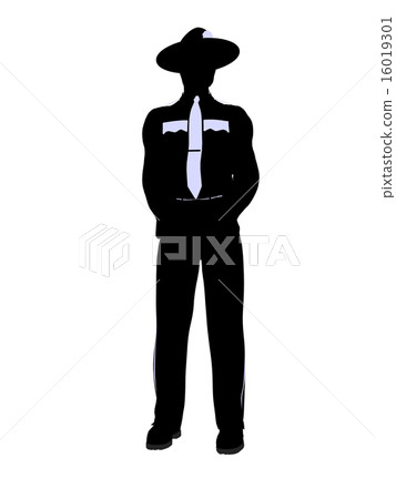 Male Police Officer Illustration Silhouette 16019301