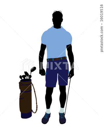 Male Golf Player Illustration Silhouette 16019516