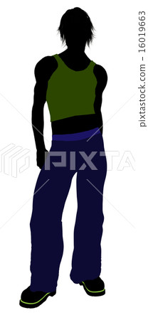 Casual Man Illustration Silhouette 16019663