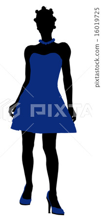 African American Teenager Illustration Silhouette African American Teenager Illustration Silhouette 16019725