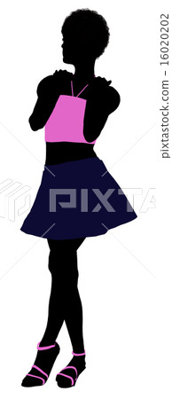African American Teenager Illustration Silhouette 16020202