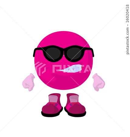 Cute Pink Emoticon Art Illustration 16020418
