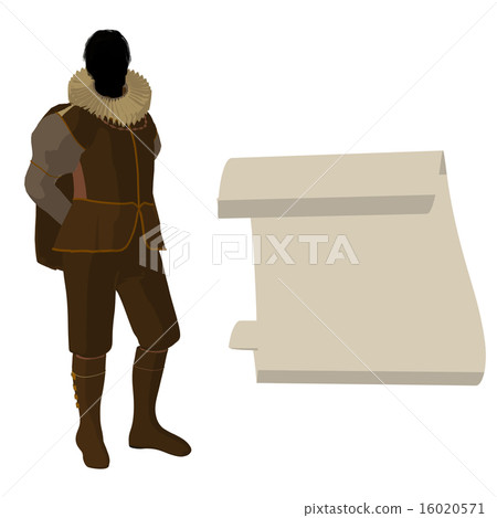 William Shakespeare Illustration Silhouette 16020571