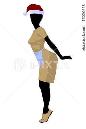 African American Waitress Illustration Silhouette African American Waitress Illustration Silhouette 16020628