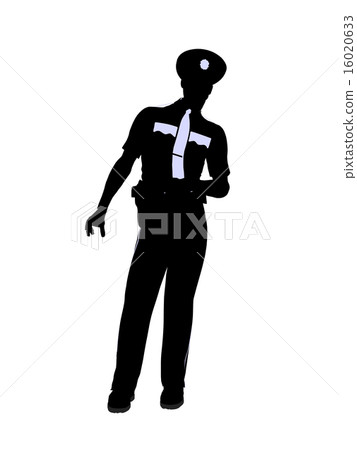 Male Police Officer Illustration Silhouette Male Police Officer Illustration Silhouette 16020633
