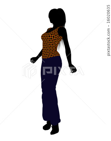 Casual Woman Illustration Silhouette Casual Woman Illustration Silhouette 16020635