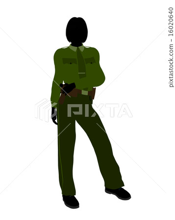Female Sheriff Art Illustration Silhouette Female Sheriff Art Illustration Silhouette 16020640