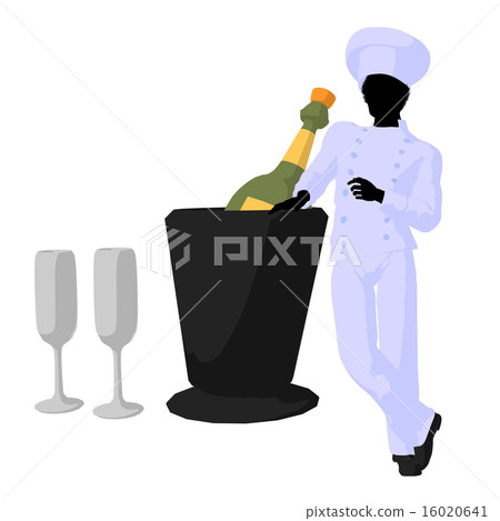 African American Chef Art Illustration Silhouette African American Chef Art Illustration Silhouette 16020641
