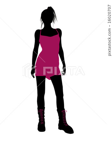 Punk Girl Illustration Silhouette Punk Girl Illustration Silhouette 16020707