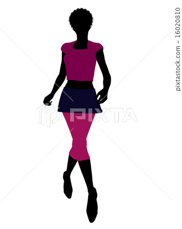 African American Casual Woman Illustration Silhouette 16020810