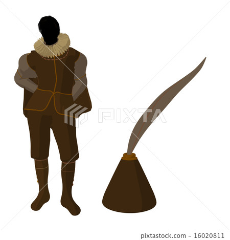 William Shakespeare Illustration Silhouette 16020811