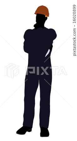 Male Construction Worker Illustration Silhouette Male Construction Worker Illustration Silhouette 16020899