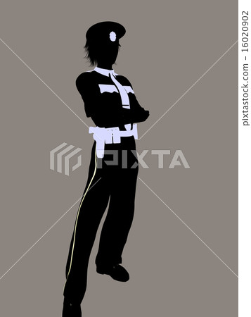 Female Police Officer Illustration Silhouette Female Police Officer Illustration Silhouette 16020902