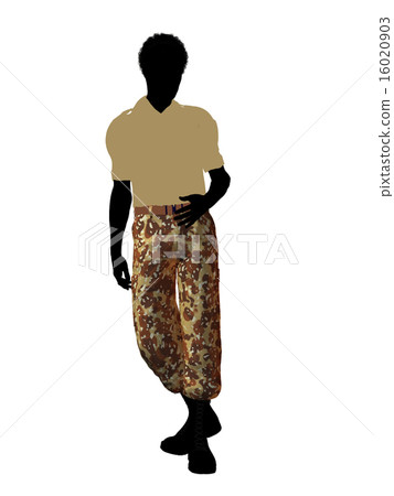 African American Soldier Illustration Silhouette African American Soldier Illustration Silhouette 16020903