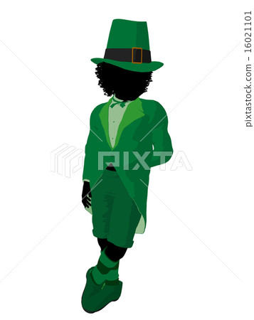 African American Leprechaun Gril Illustration Silhouette African American Leprechaun Gril Illustration Silhouette 16021101