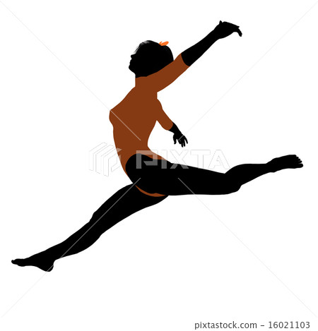 Female Gymnast Illustration Silhouette 16021103