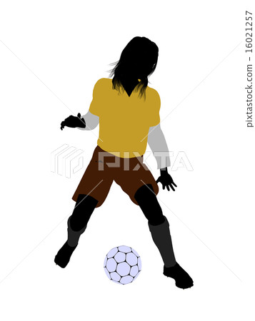 Female Soccer Player Illustration Silhouette Female Soccer Player Illustration Silhouette 16021257