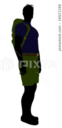 Male Hiker Silhouette Male Hiker Silhouette 16021266