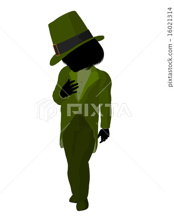 Leprechaun Gril Illustration Silhouette 16021314
