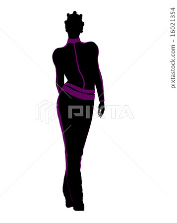 African American Female Workout Silhouette African American Female Workout Silhouette 16021354