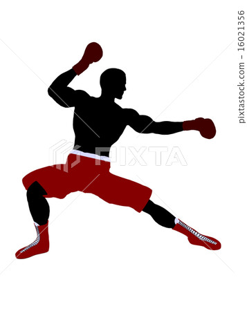 Male Boxer Illustration Silhouette Male Boxer Illustration Silhouette 16021356