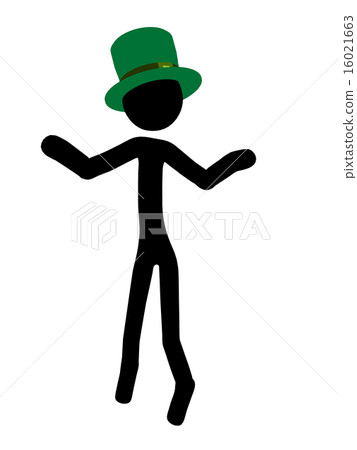 St. Patricks Day Stickman Illustration Silhouette 16021663