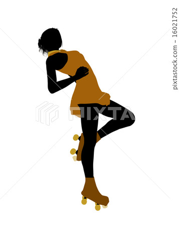Female Roller Skater Silhouette 16021752