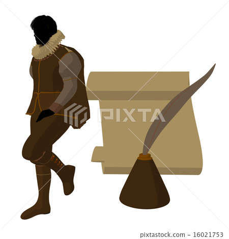 William Shakespeare Illustration Silhouette 16021753