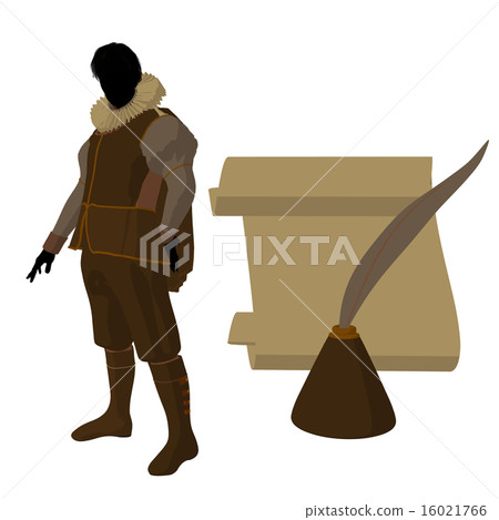 William Shakespeare Illustration Silhouette 16021766