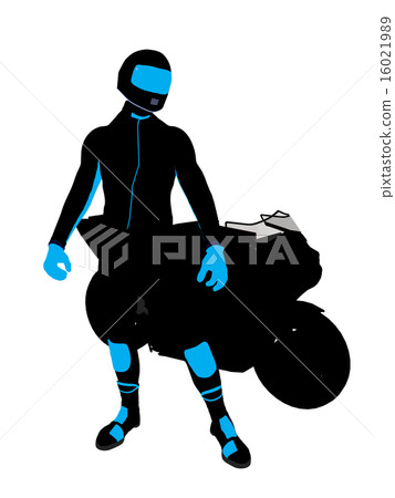 Male Sports Biker Illustration Silhouette Male Sports Biker Illustration Silhouette 16021989