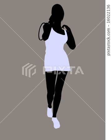 Tennis Illustration Silhouette 16022136