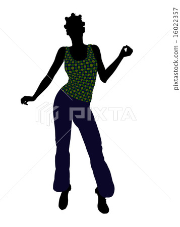 African American Casual Woman Illustration Silhouette African American Casual Woman Illustration Silhouette 16022357