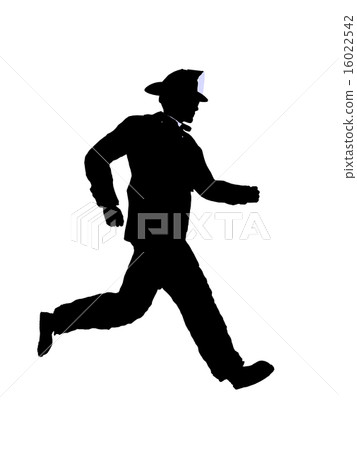 Male Firefighter Illustration Silhouette 16022542