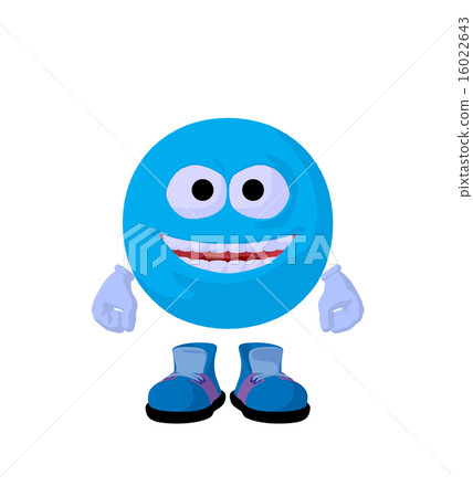 Cute Blue Emoticon Art Illustration Cute Blue Emoticon Art Illustration 16022643