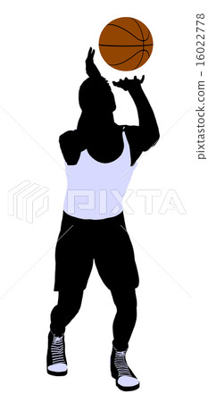African American Basketball Player Illustration Silhouette African American Basketball Player Illustration Silhouette 16022778