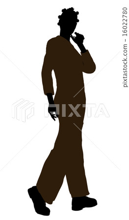 Female African American Mechanic Silhouette Female African American Mechanic Silhouette 16022780