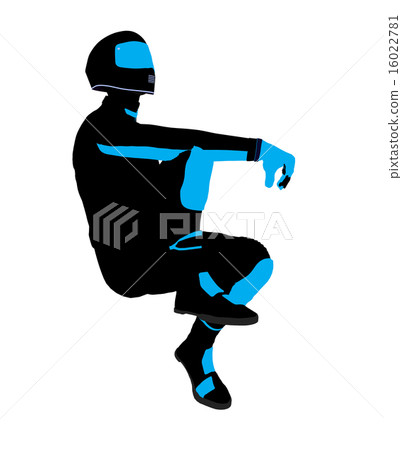 Male Sports Biker Illustration Silhouette Male Sports Biker Illustration Silhouette 16022781