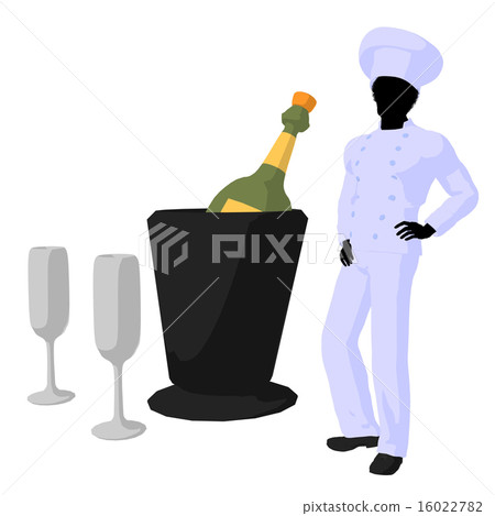 African American Chef Art Illustration Silhouette African American Chef Art Illustration Silhouette 16022782