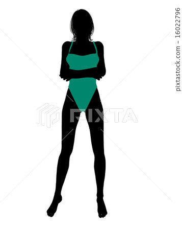 Female Swimsuit Silhouette 16022796