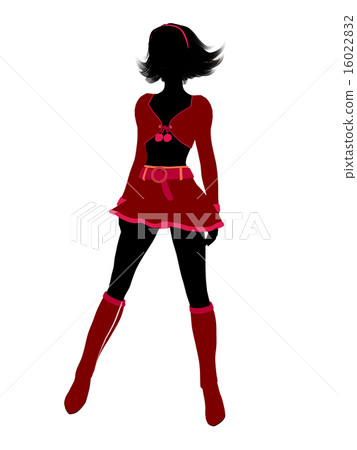 Sexy Female Christmas Elf Silhouette Illustration Sexy Female Christmas Elf Silhouette Illustration 16022832