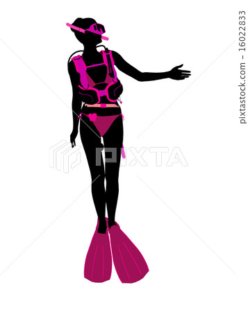 Scuba Diving Illustration Silhouette Scuba Diving Illustration Silhouette 16022833